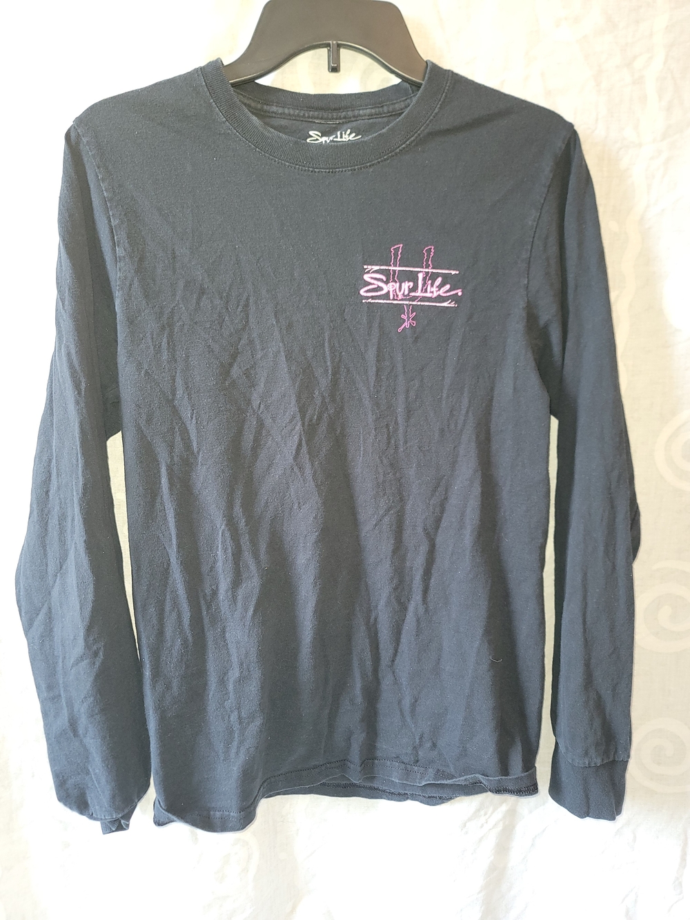 Womens Long Sleeve Tee with Pink Spur Logo